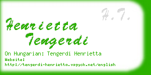 henrietta tengerdi business card